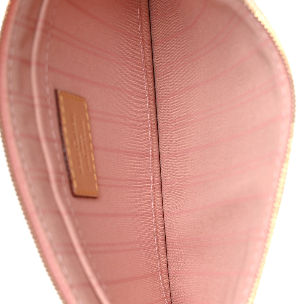 Louis Vuitton Damier Azur Neverfull MM GM Pochette Rose Ballerine