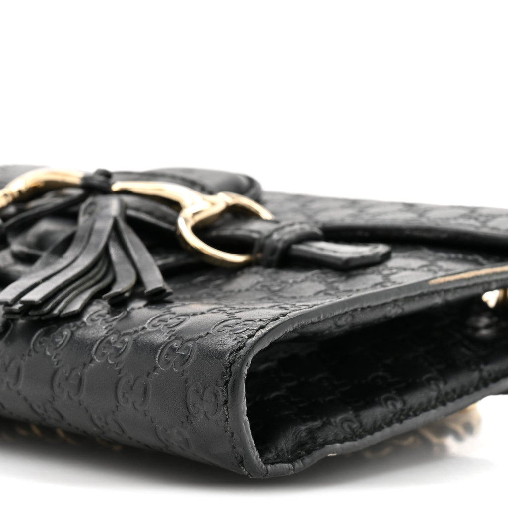 Gucci Microguccissima Mini Emily Chain Shoulder Bag Black