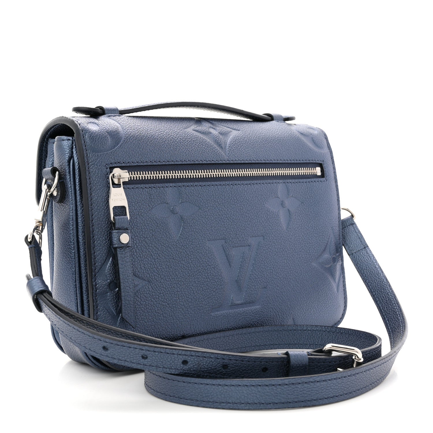 Louis Vuitton Metallic Empreinte Monogram Giant Pochette Metis Navy Nacre