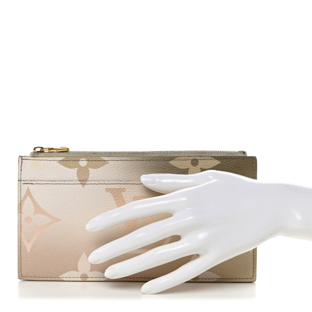 Louis Vuitton Monogram Giant Spring In The City Slim Purse Sunset Kaki