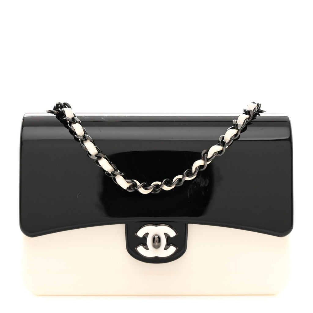 Chanel Plexiglass Plexi Coco Bag Black White
