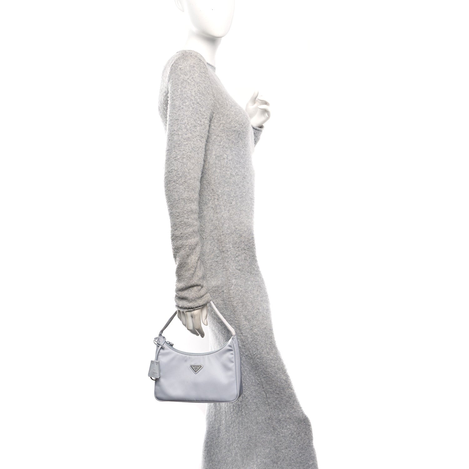 Prada Tessuto Nylon Mini Re-Edition 2000 Bag Fiordaliso