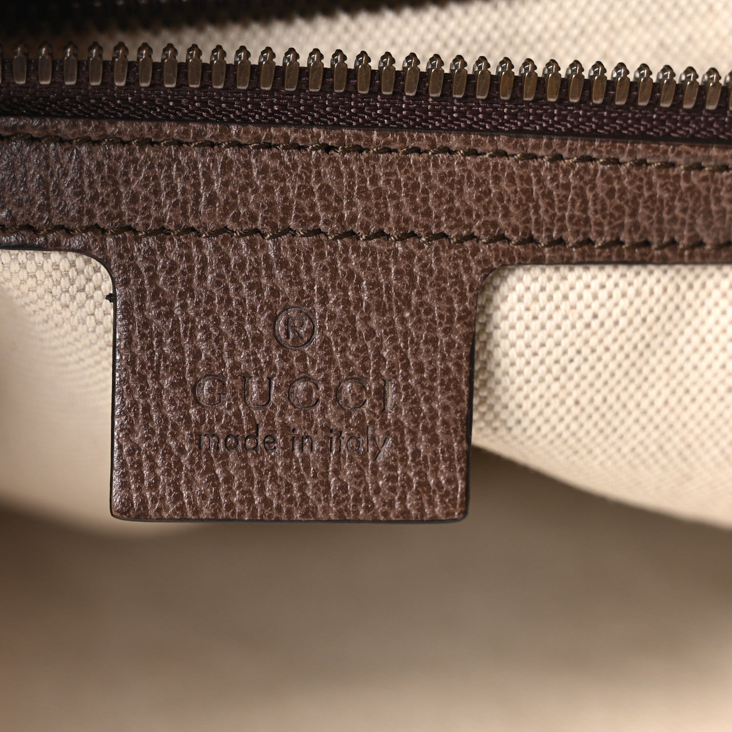 Gucci GG Supreme Monogram Web Ophidia Half Moon Hobo Brown