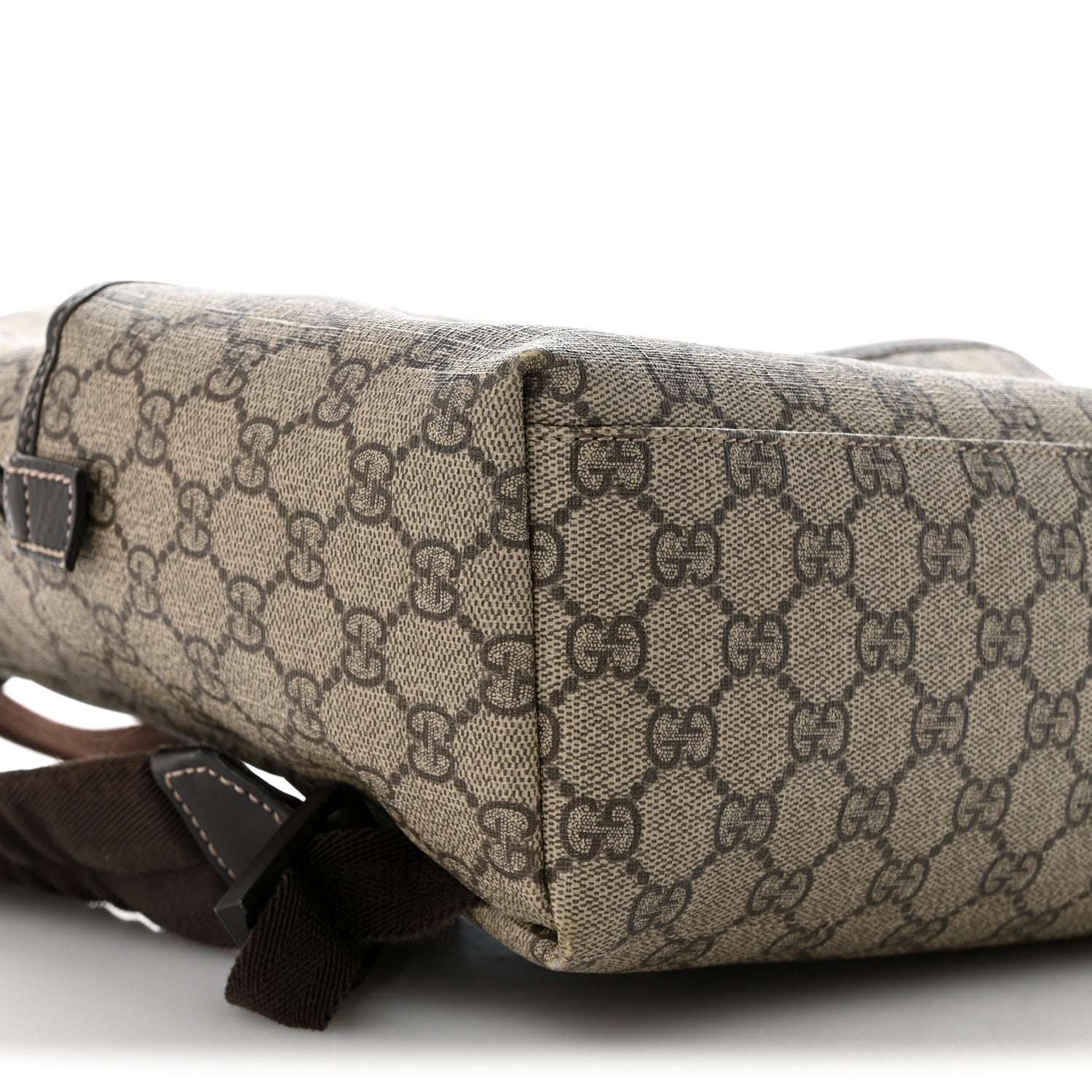 Gucci GG Supreme Monogram Margaux Calfskin Childrens Day Backpack Beige Ebony Cocoa Dark Chocolate