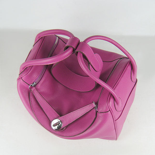 Hermes Lindy 34cm Handbag 6208 Peach Silver