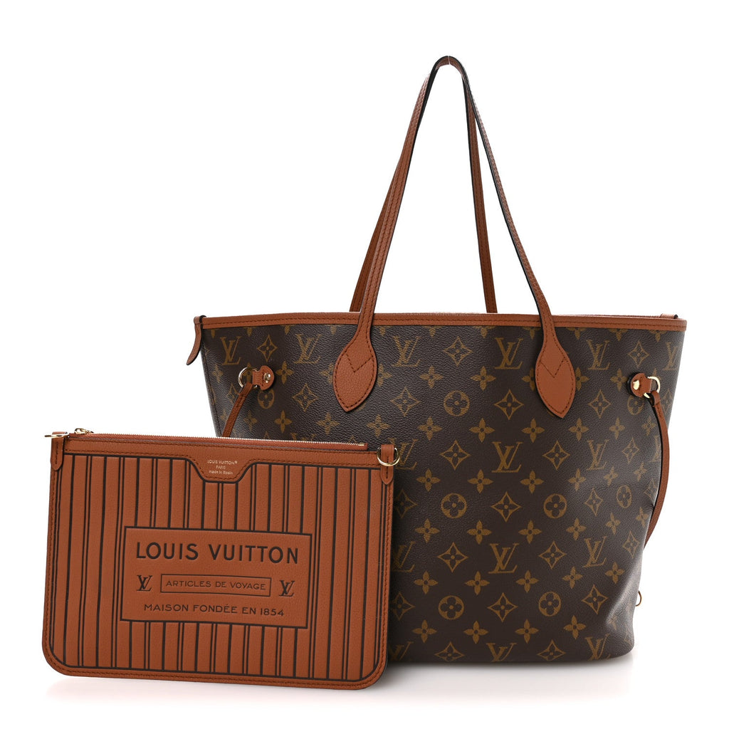 Louis Vuitton Monogram Calfskin Neo Neverfull Inside Out MM Tan