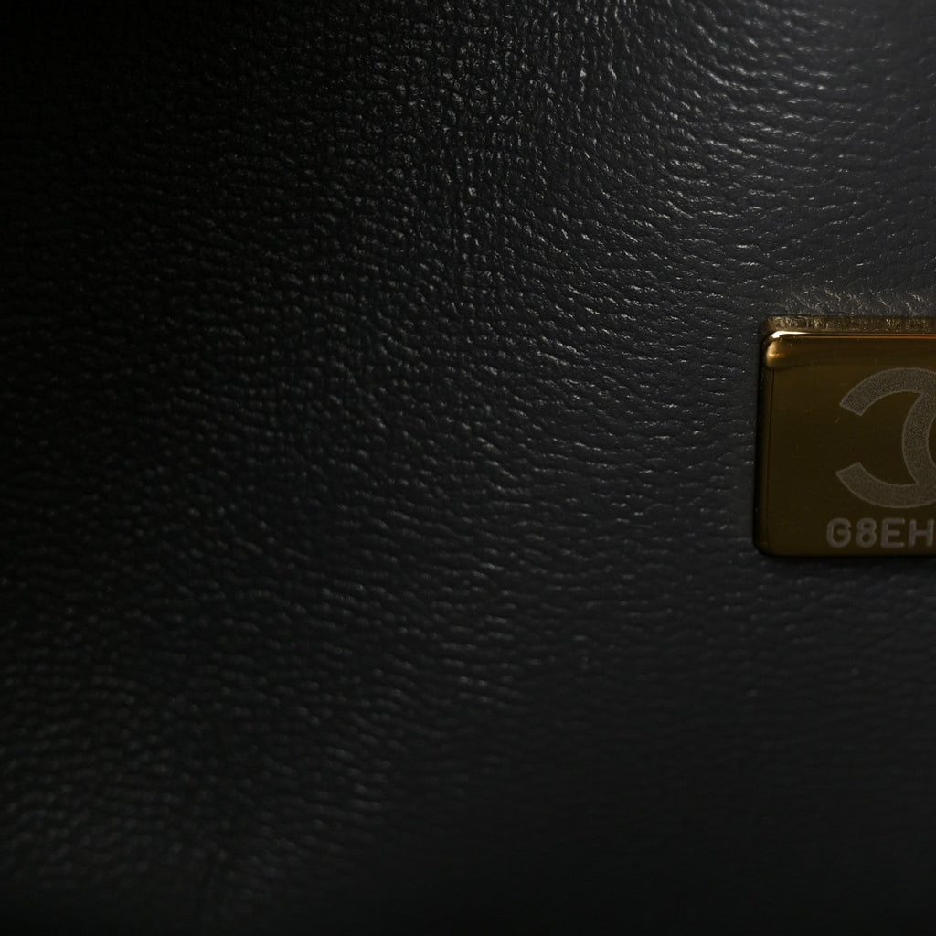 Chanel Caviar Quilted Jumbo Double Flap Dark Grey