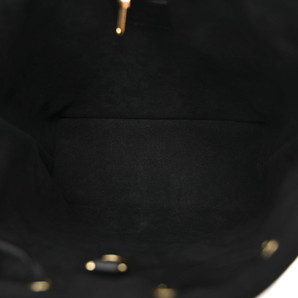Louis Vuitton Lambskin Embossed Monogram Coussin Bucket Black