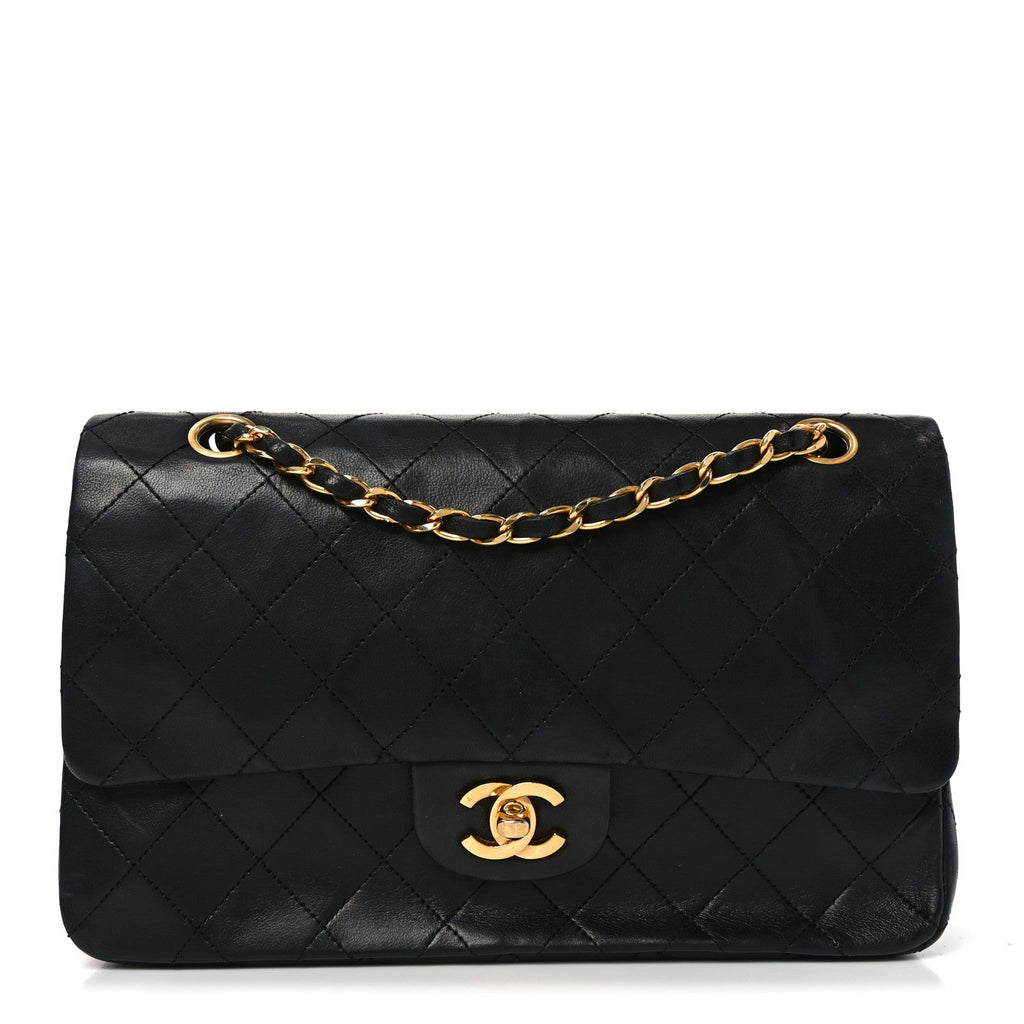 Chanel Lambskin Quilted Small Double Flap Black
