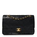 Chanel Lambskin Quilted Small Double Flap Black