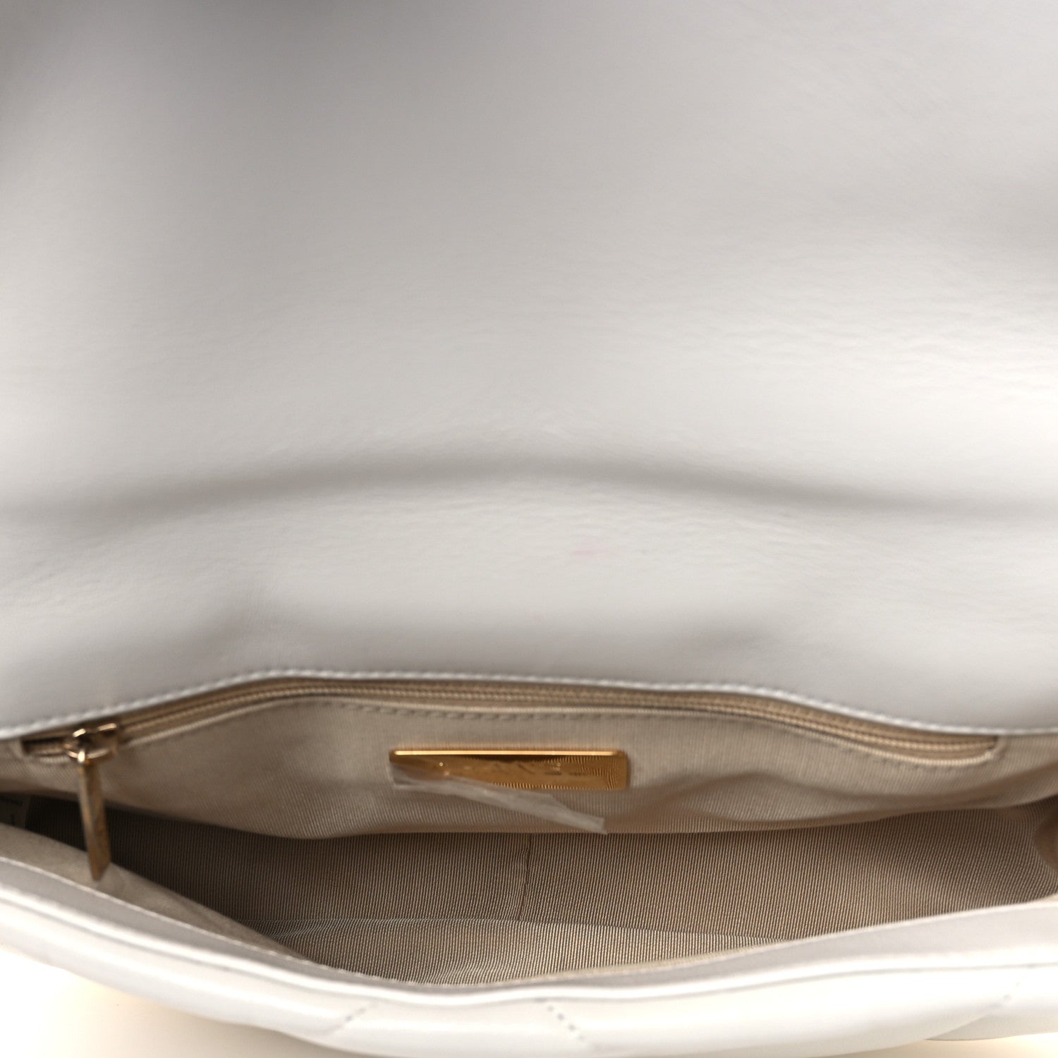 Chanel Goatskin Quilted Medium Chanel 19 Flap White