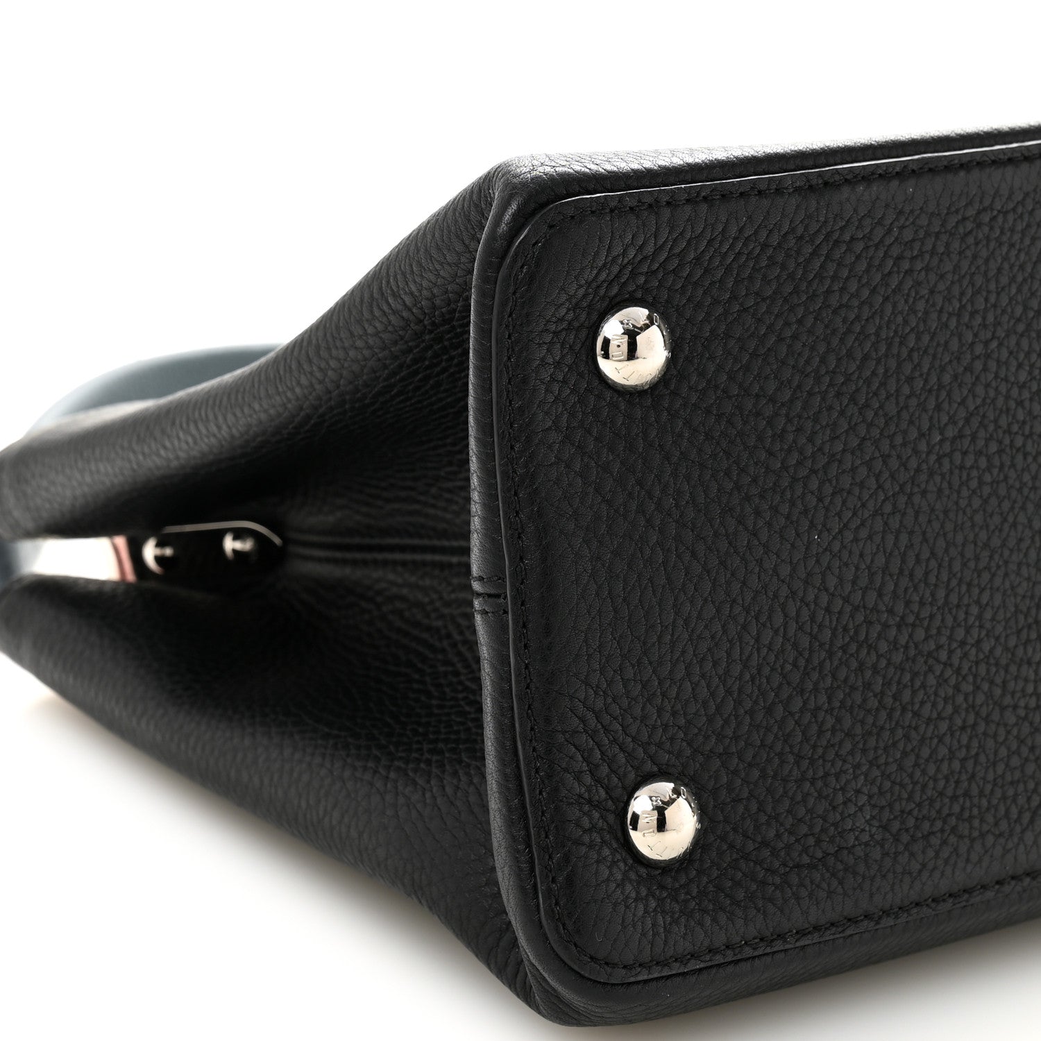 Louis Vuitton Taurillon Capucines MM Black General Blue Pink