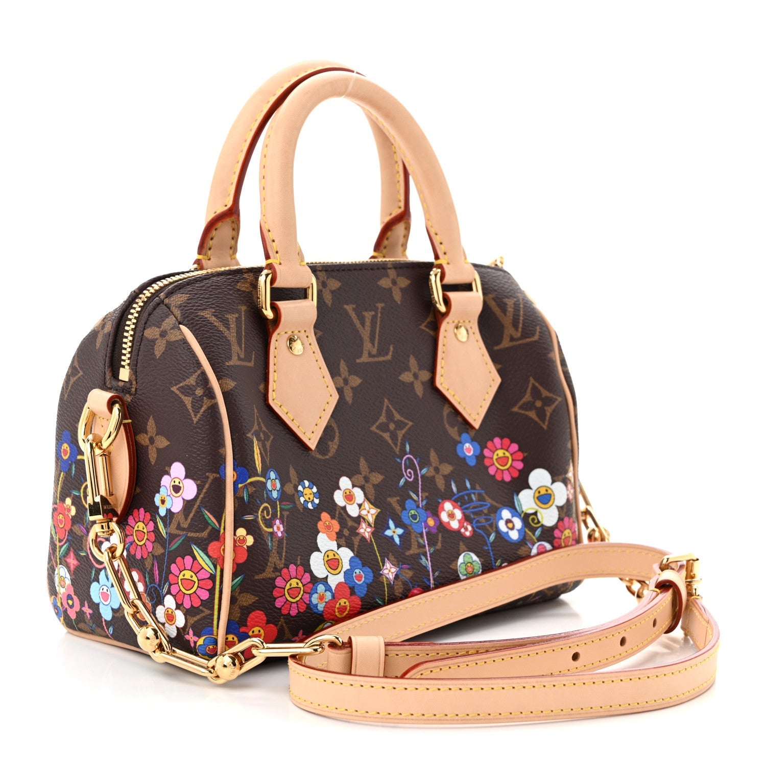 Louis Vuitton LV X TM Monogram Flowers Speedy Bandouliere 20