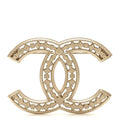 Metal CC Brooch Gold