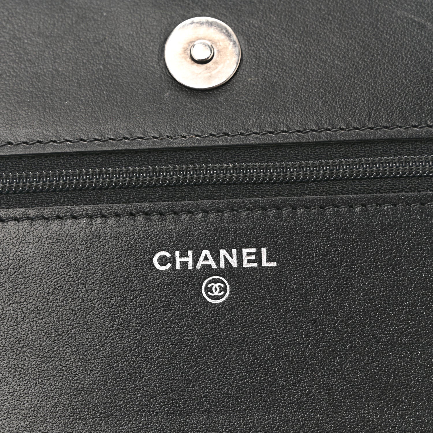 Chanel Caviar Quilted Boy Wallet On Chain WOC Black