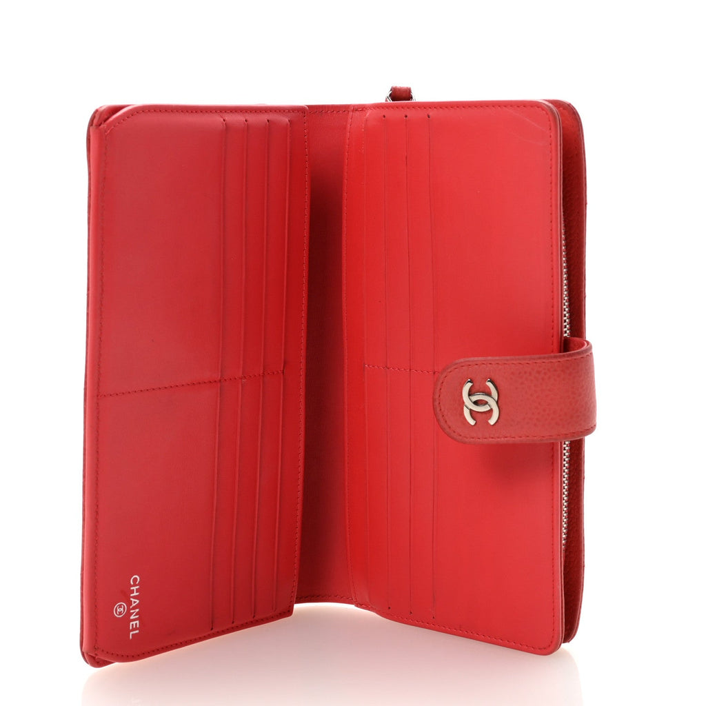 Caviar Quilted CC French Wallet Pink