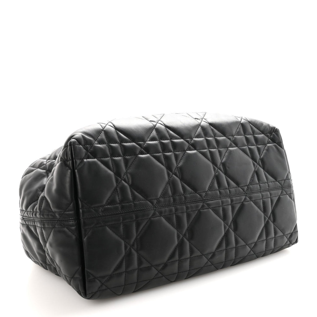 Christian Dior Calfskin Macrocannage Large Toujours Black