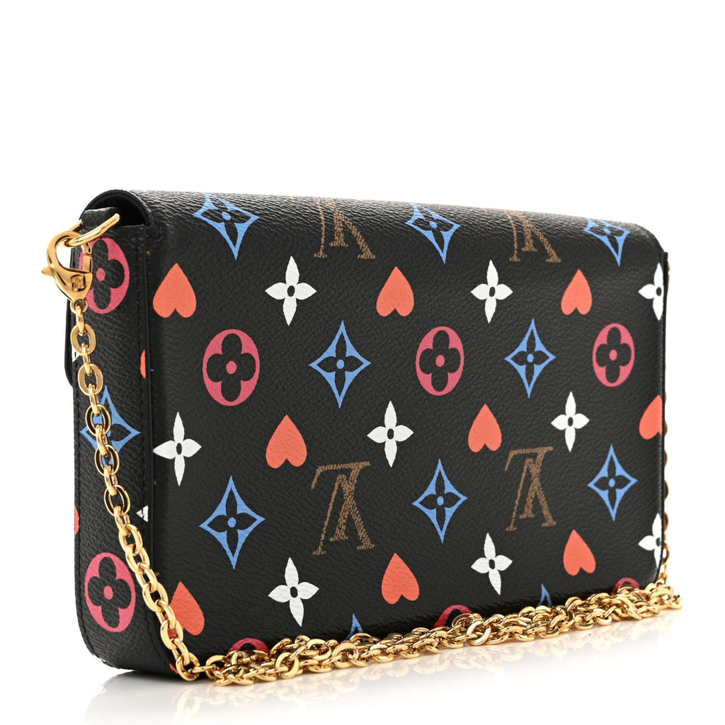 Louis Vuitton Game On Felicie Chain Wallet Black