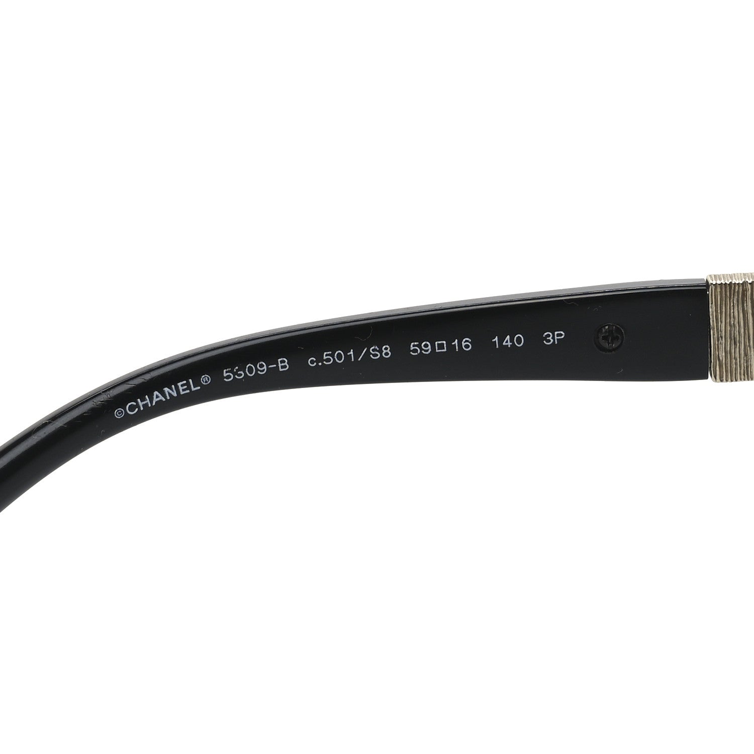 Crystal Baguette Polarized Cat Eye Sunglasses 5309-B Black