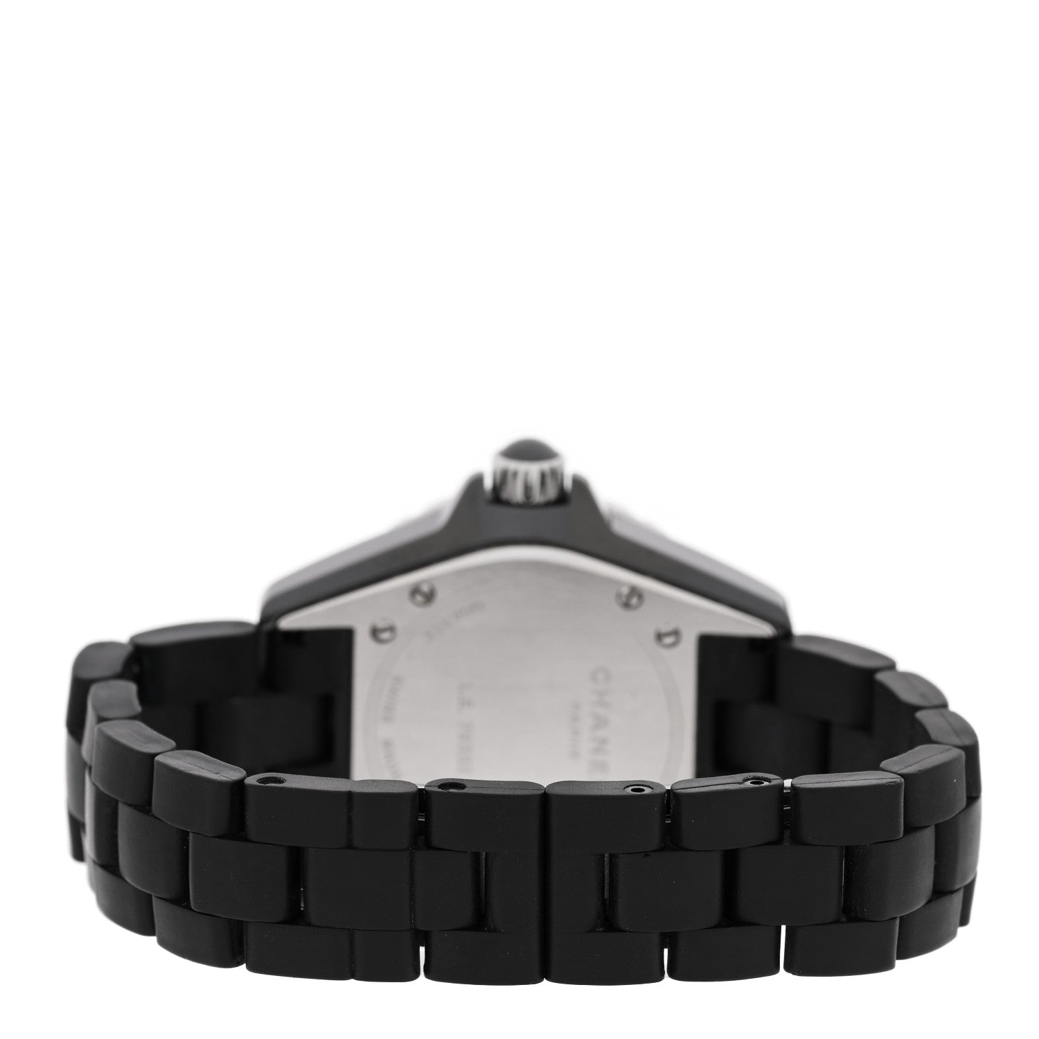 Chanel Stainless Steel Matte Ceramic 33mm J12 Quartz Watch Black