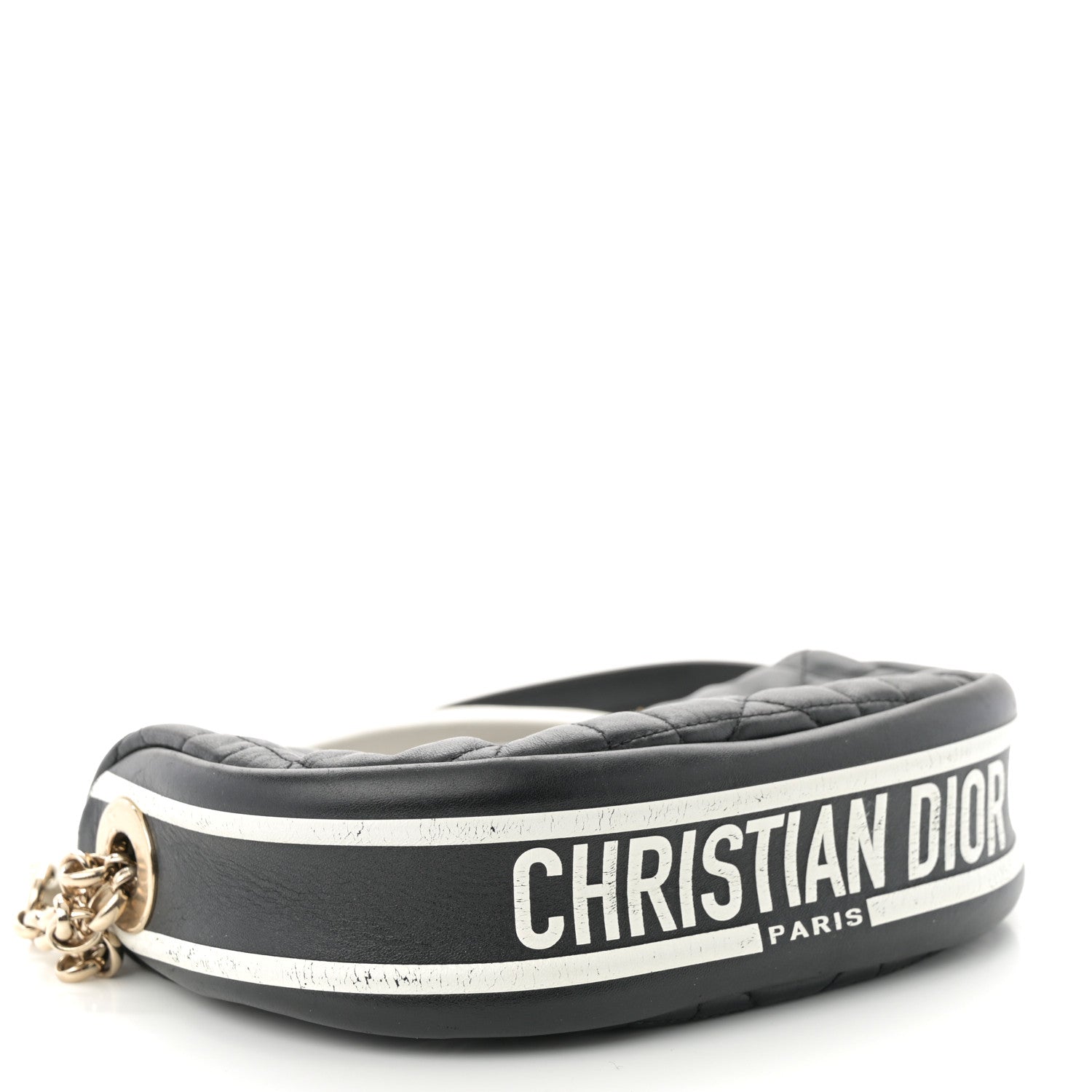 Christian Dior Lambskin Cannage Small Dior Vibe Hobo Bag Black