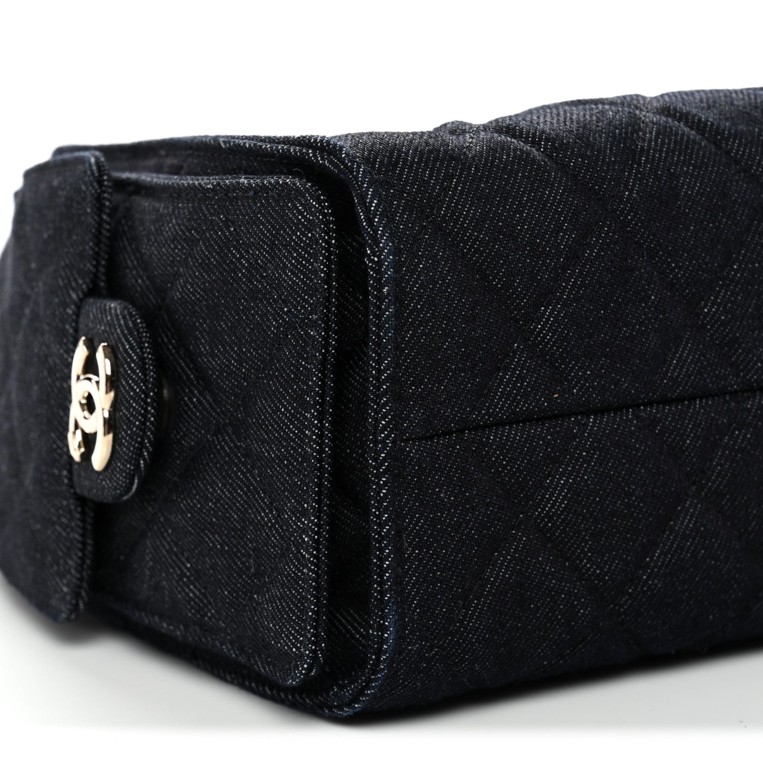 Chanel Denim Quilted Mini Chanel 25 Handbag Dark Blue