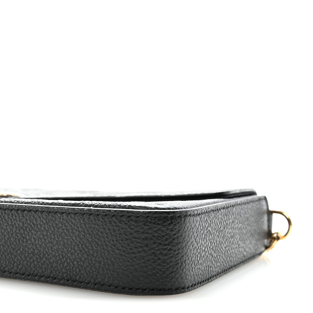 Louis Vuitton Empreinte Pochette Felicie Chain Wallet Black