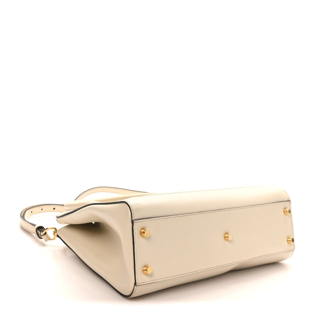 Gucci Boarded Plutone Calfskin Medium Jackie 1961 Tote Mystic White