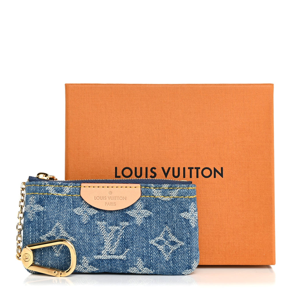 Louis Vuitton Monogram Denim Key Pouch Denim Blue
