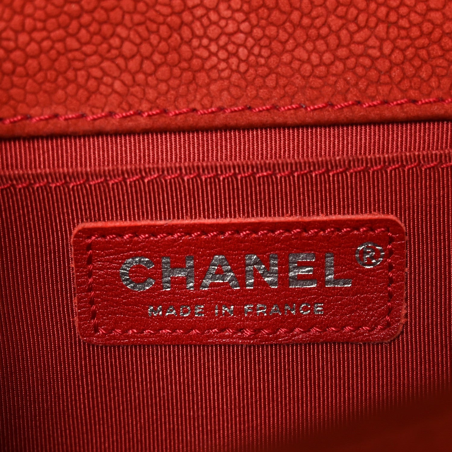 Chanel Suede Caviar Quilted Medium Boy Flap Red