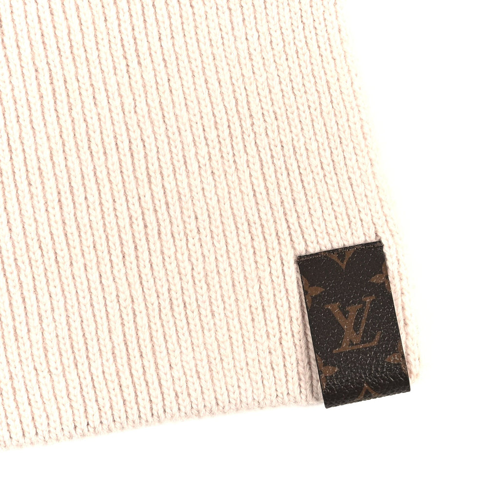 Louis Vuitton Wool Maille Knit Flight Mode LV Medallion Scarf Camel Rose