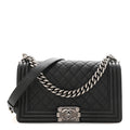 Chanel Caviar Quilted Medium Boy Flap Black