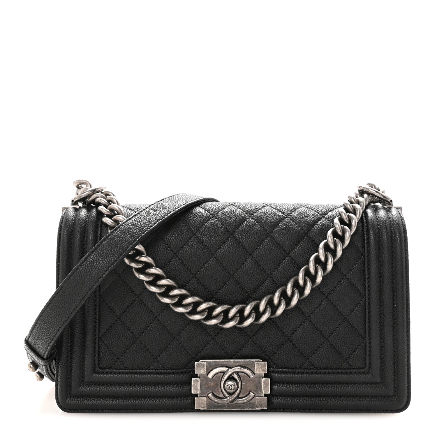 Chanel Caviar Quilted Medium Boy Flap Black