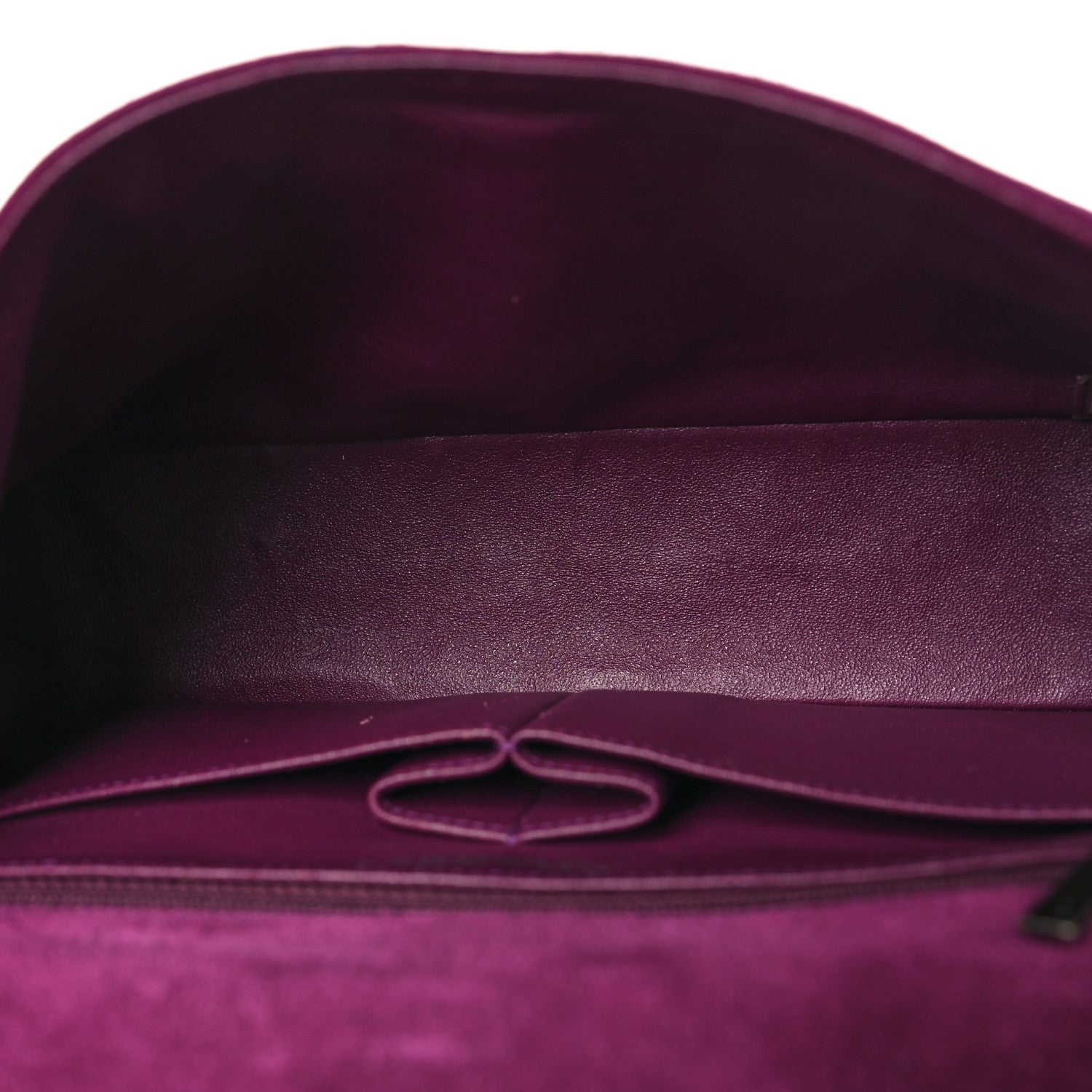 Chanel Suede Lambskin Scallop Quilted Medium Pagoda Flap Purple