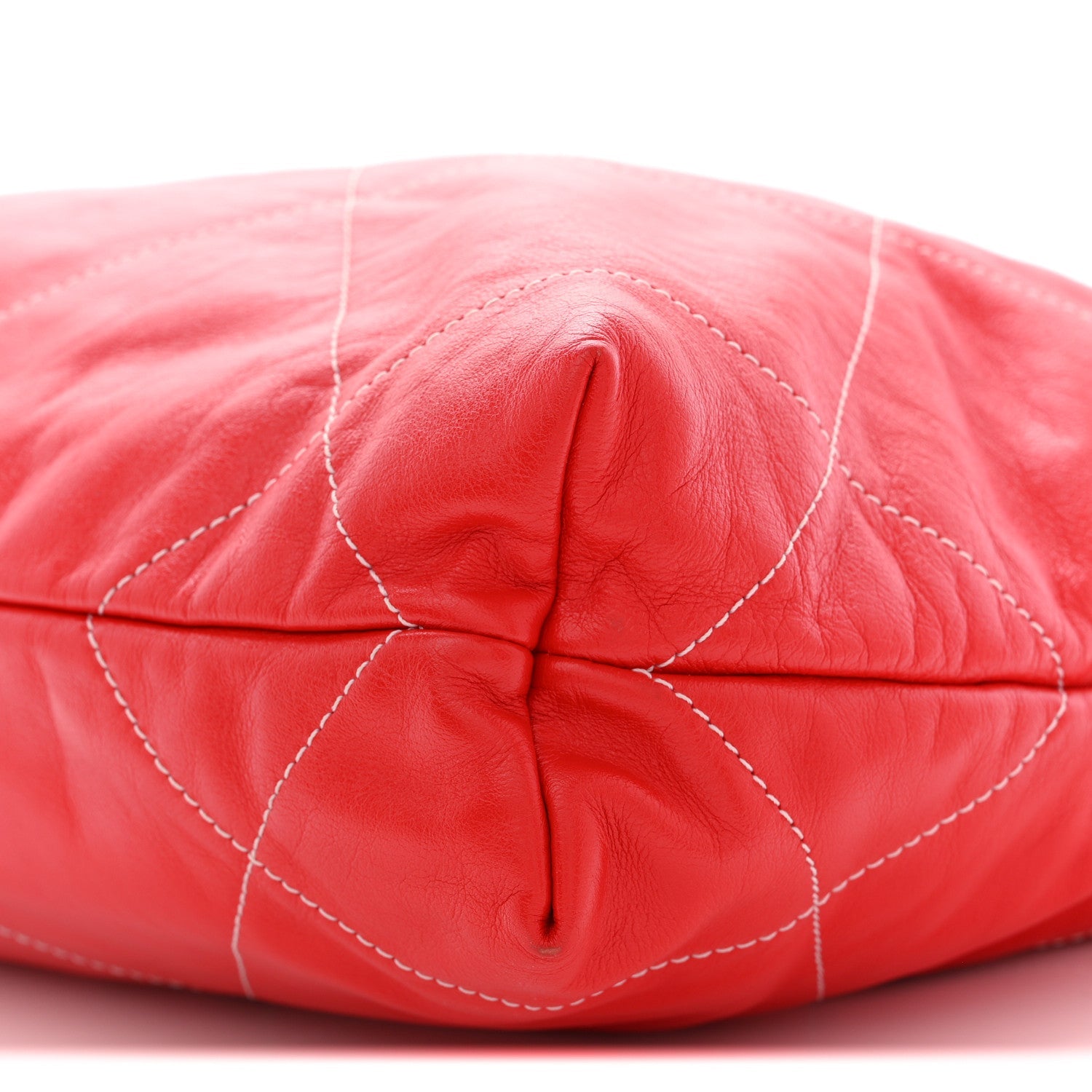 Chanel Shiny Calfskin Stitched Quilted Small Chanel 22 Red
