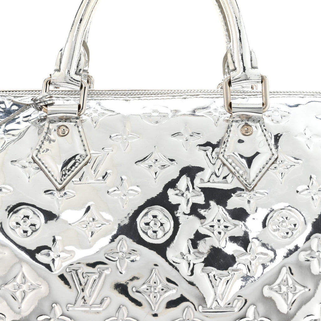 Louis Vuitton Monogram Miroir Speedy 30 Silver