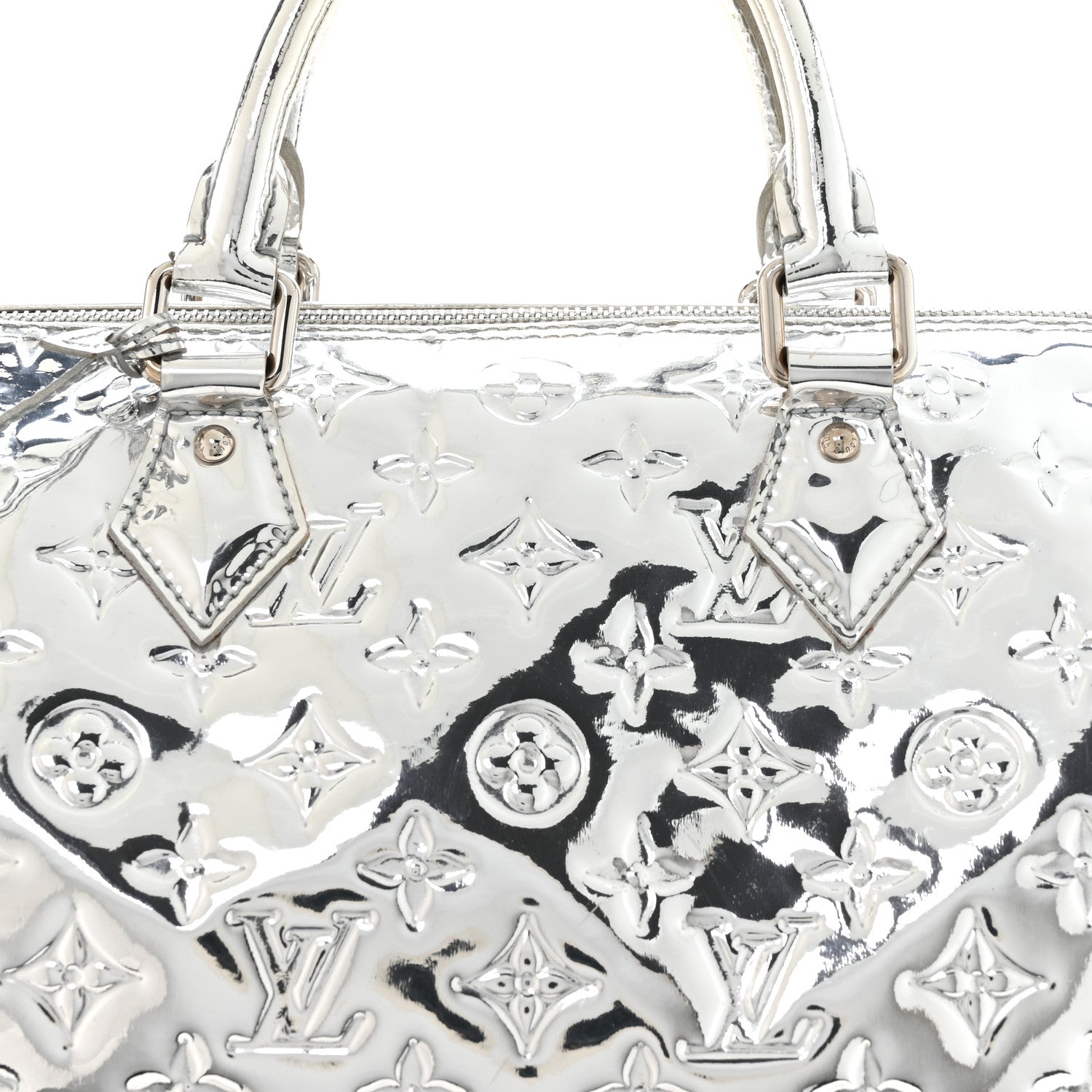 Louis Vuitton Monogram Miroir Speedy 30 Silver