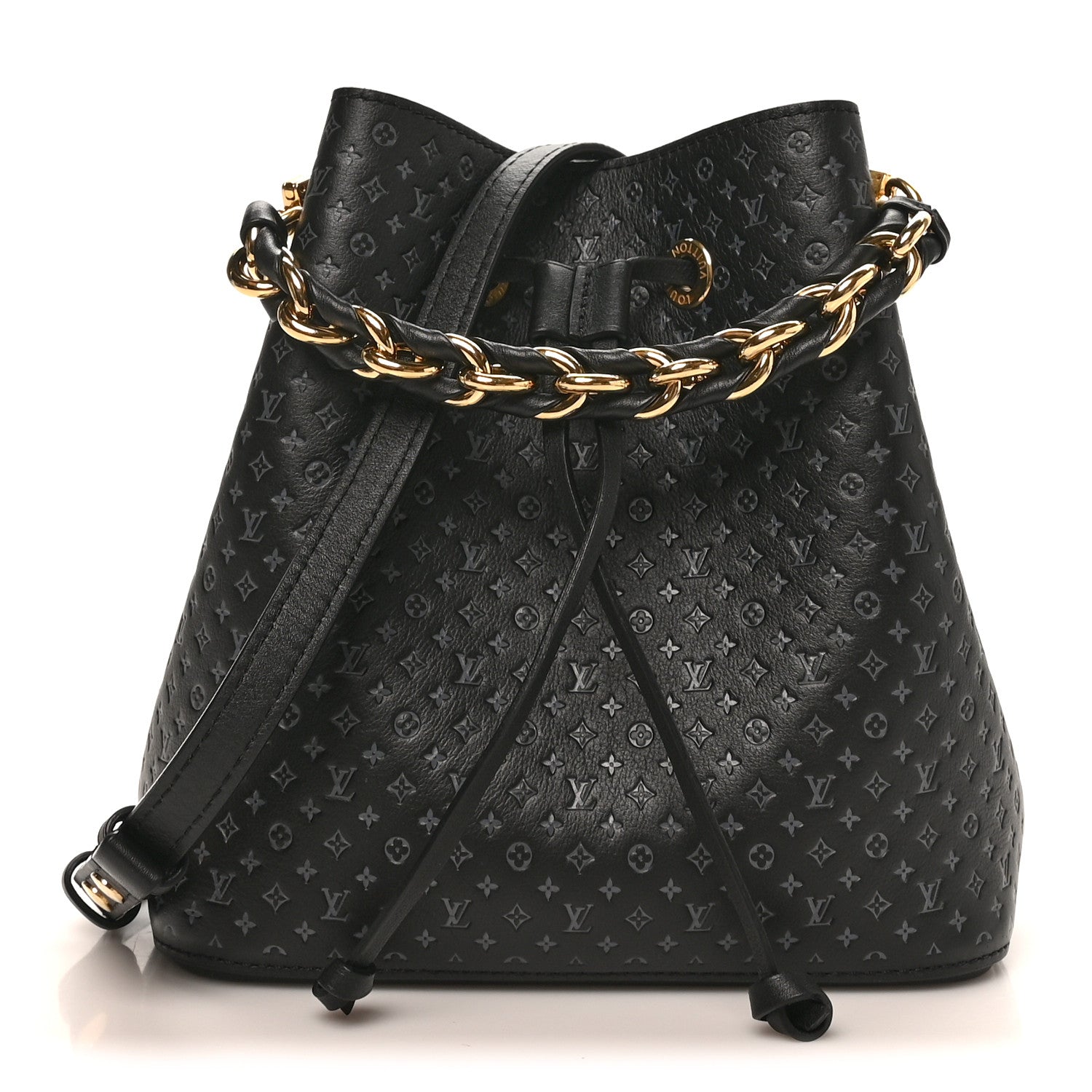 Louis Vuitton Calfskin Nanogram Embossed Neonoe BB Black