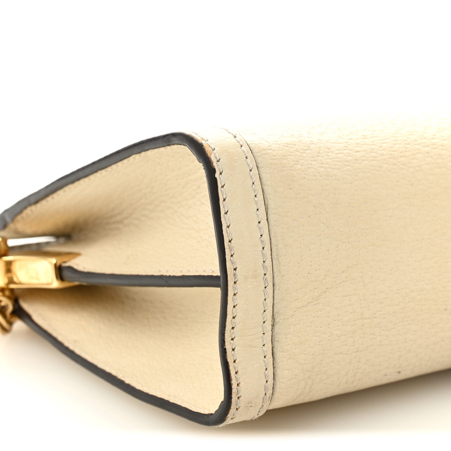 Gucci Textured Calfskin Web Small Ophidia Chain Shoulder Bag Mystic White