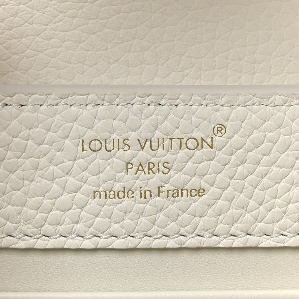 Louis Vuitton Taurillon Small Chain My Capucines Snow