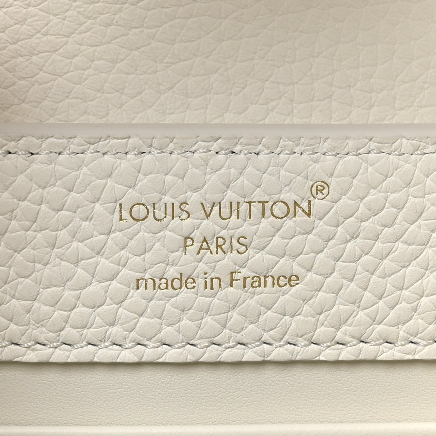 Louis Vuitton Taurillon Small Chain My Capucines Snow