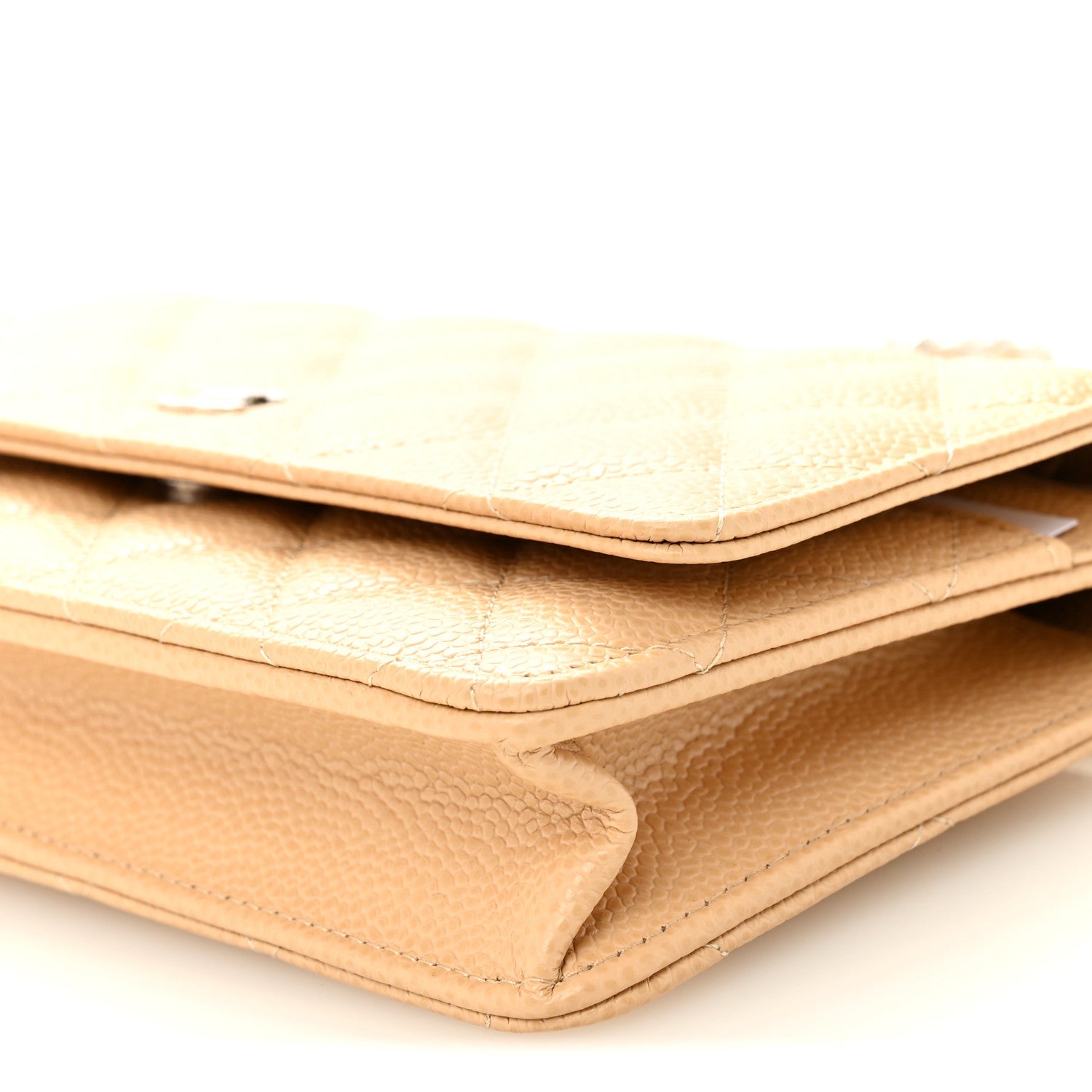 Chanel Caviar Quilted Wallet on Chain WOC Beige