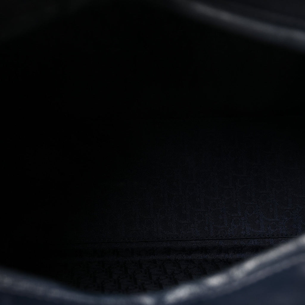 Christian Dior Lambskin Cannage Large Lady Dior Navy Blue