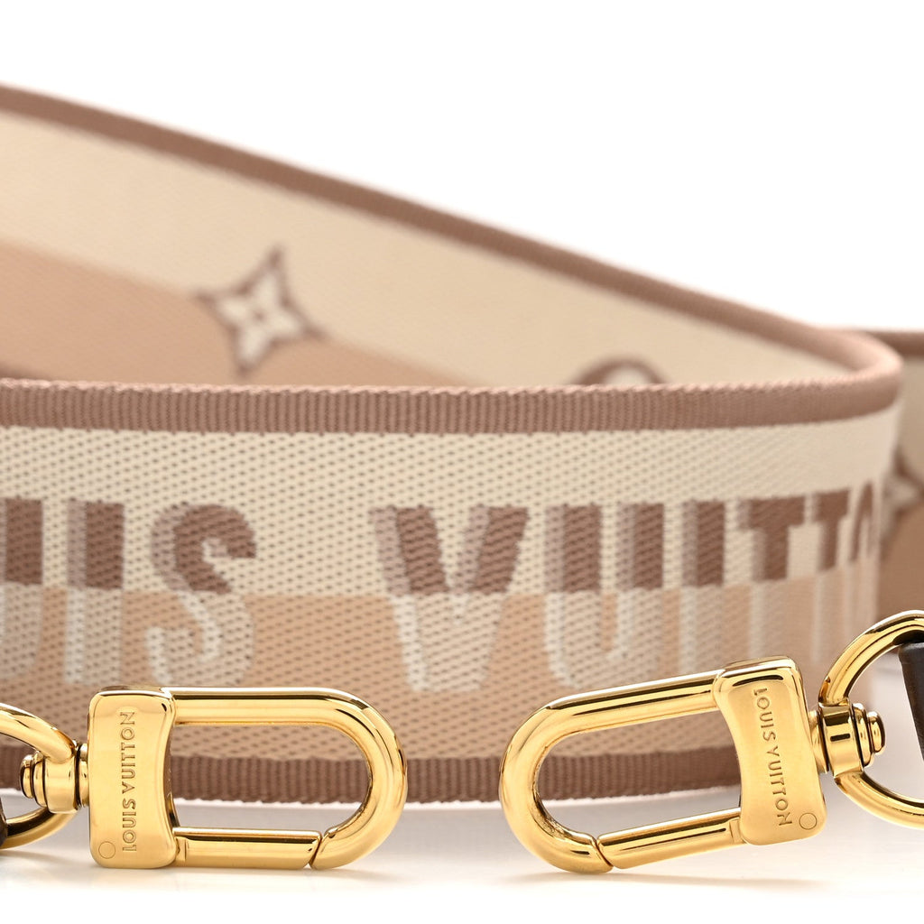 Louis Vuitton Jacquard Speedy Bandouliere 20 Shoulder Strap Beige Brown