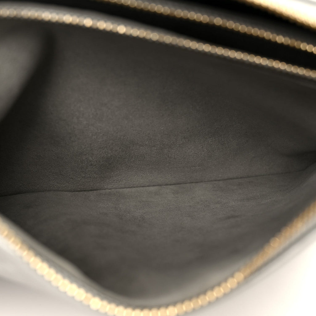 Louis Vuitton Metallic Lambskin Embossed Monogram Coussin BB Silver