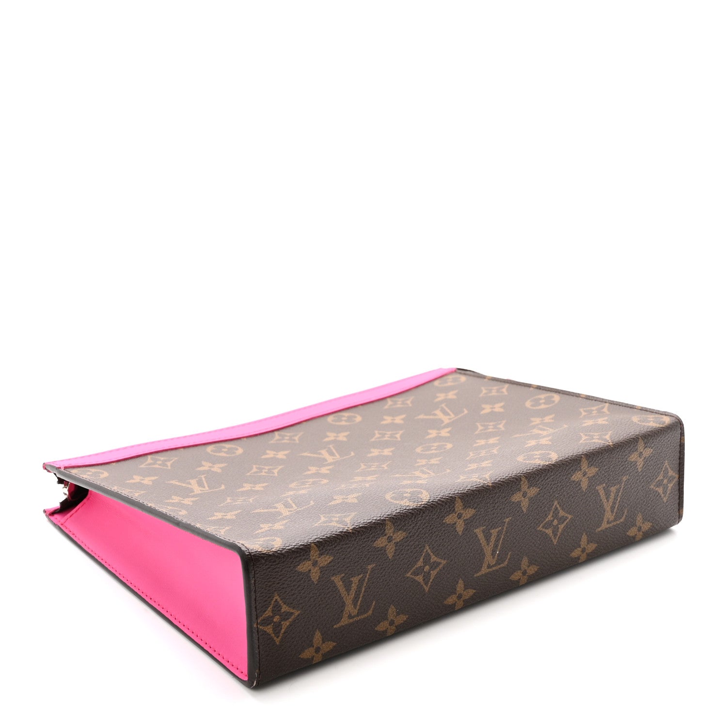 Louis Vuitton Monogram Macassar Pochette Voyage MM Fuchsia