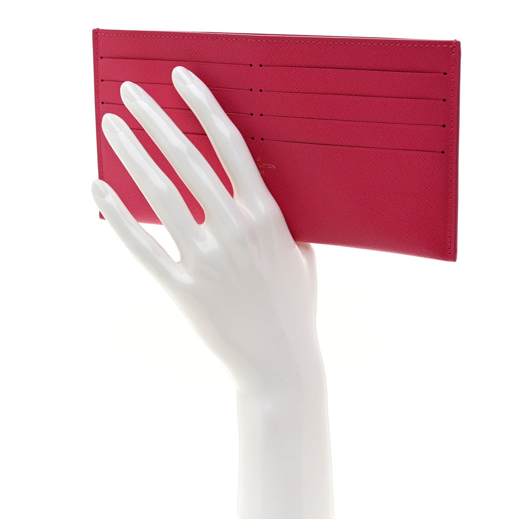 Louis Vuitton Calfskin Felicie Card Holder Insert Fuchsia