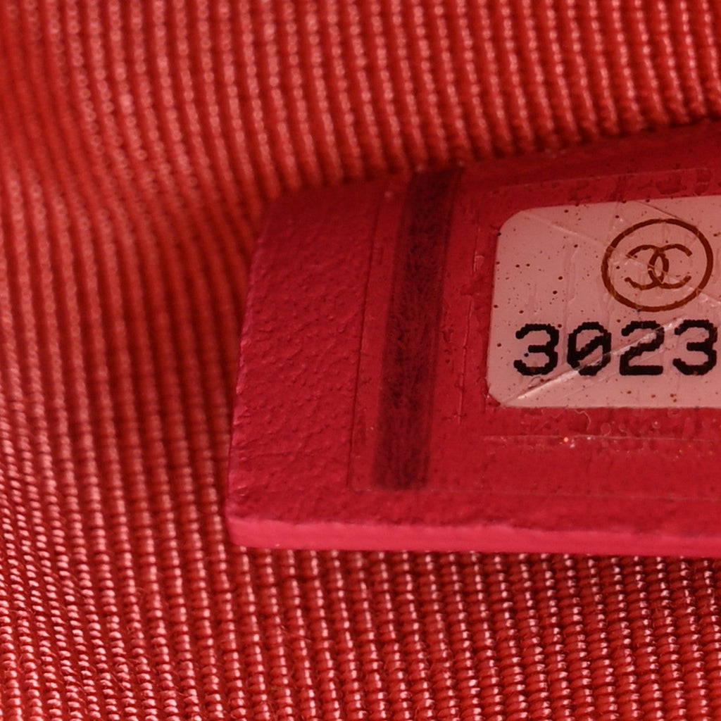 Chanel Tweed Large Chanel 19 Cosmetic Case Coral Pink