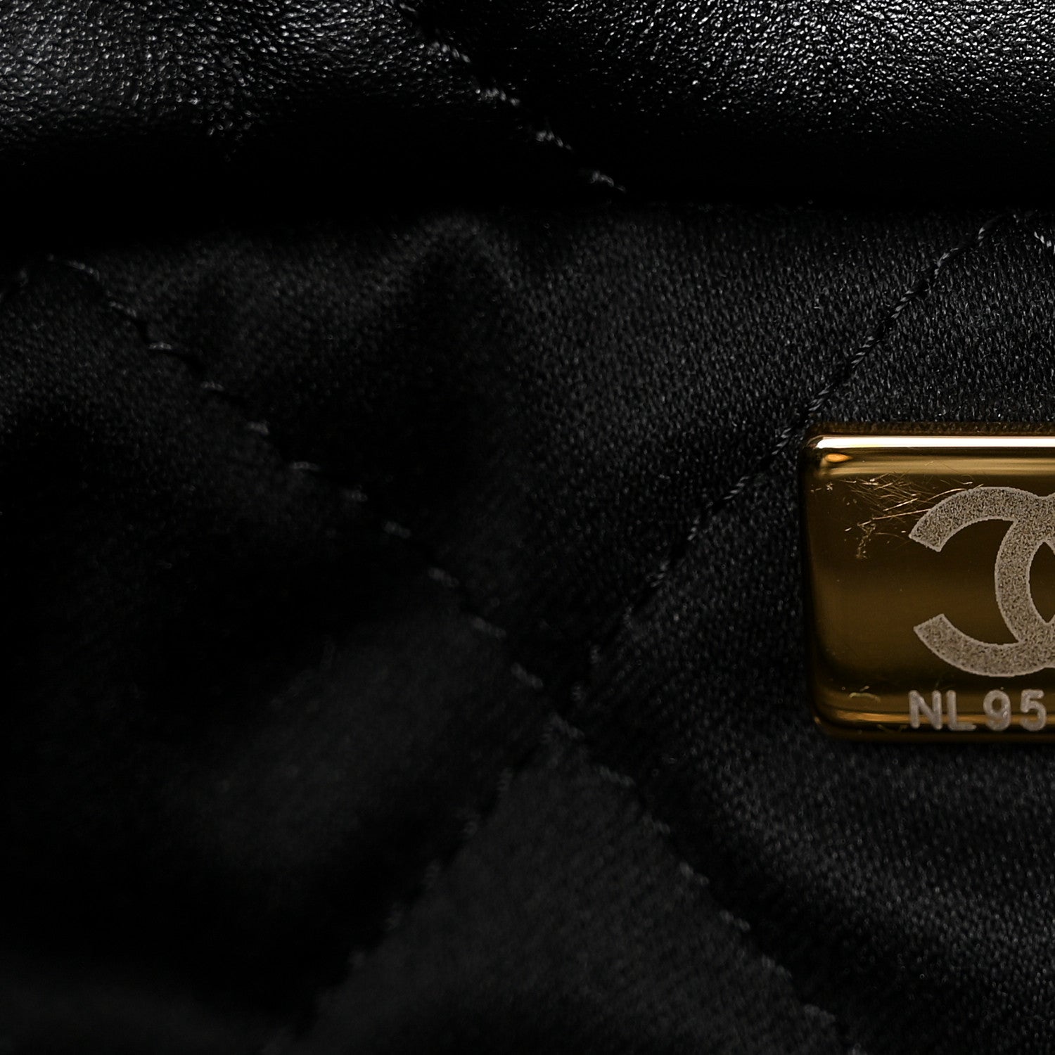 Chanel Shiny Calfskin Quilted Small Chanel 22 Black