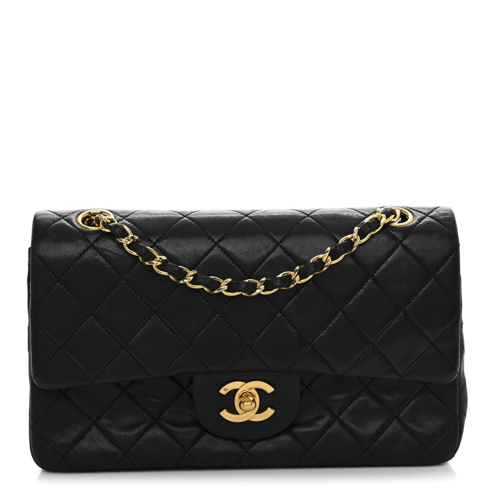 Chanel Lambskin Quilted Small Double Flap Black